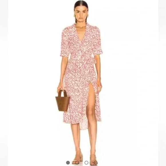 Ganni goldstone wrap dress hot sale